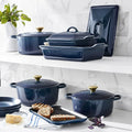 20-piece Signature Cast Iron Cookware Set,10.25 Skillet,1.75-quart Saucepan with Lid