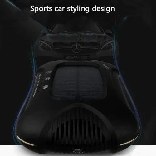 Air Purifier Aroma Diffuser Auto Mist Maker PM 2.5 Eliminator Car Air Purifier with Fresh Air Humidifier USB Air Purifier for Car with HEPA,White
