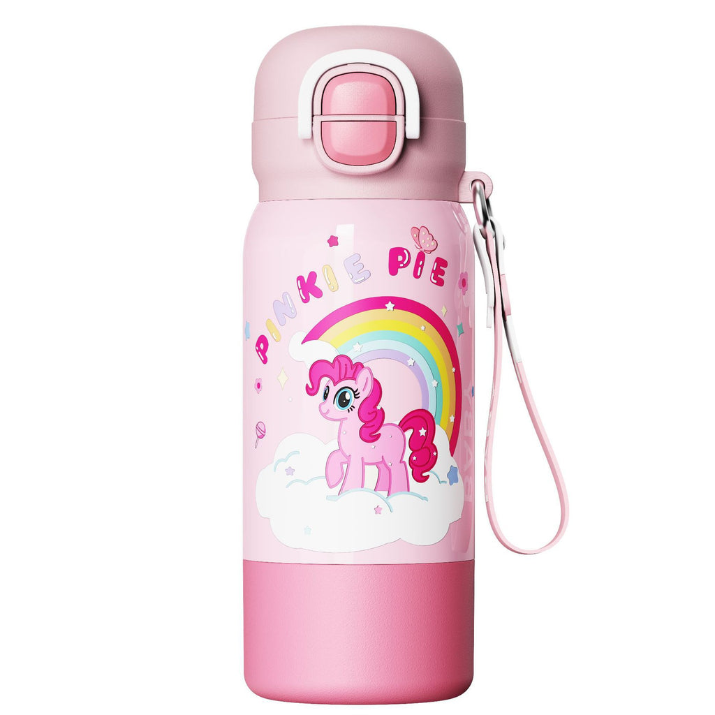 Pinkie Pie Kids Insulated Water Bottle 480ml – 316 Stainless Steel, 3-in-1 Drink Modes, 6-12Hr Vacuum Thermos