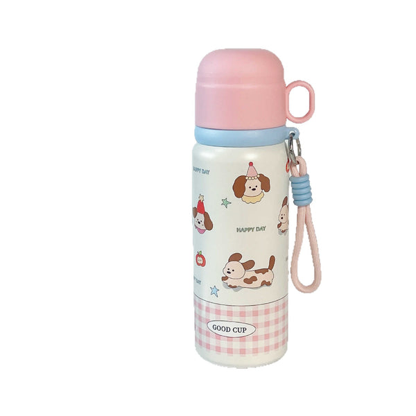Kids Cute Animal Insulated Water Bottle 550ml – 316 Stainless Steel, Vacuum Thermos, 6-12Hr, Drop-Resistant