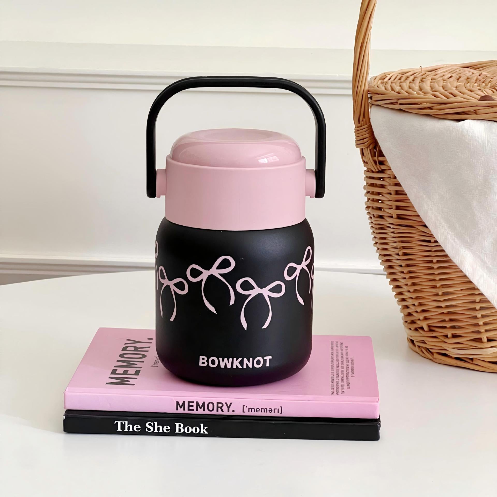 Kids Vacuum Insulated Lunch Box 660ml – 316 Stainless Steel, 12-24Hr Insulation, Cute Cherry & Butterfly Design