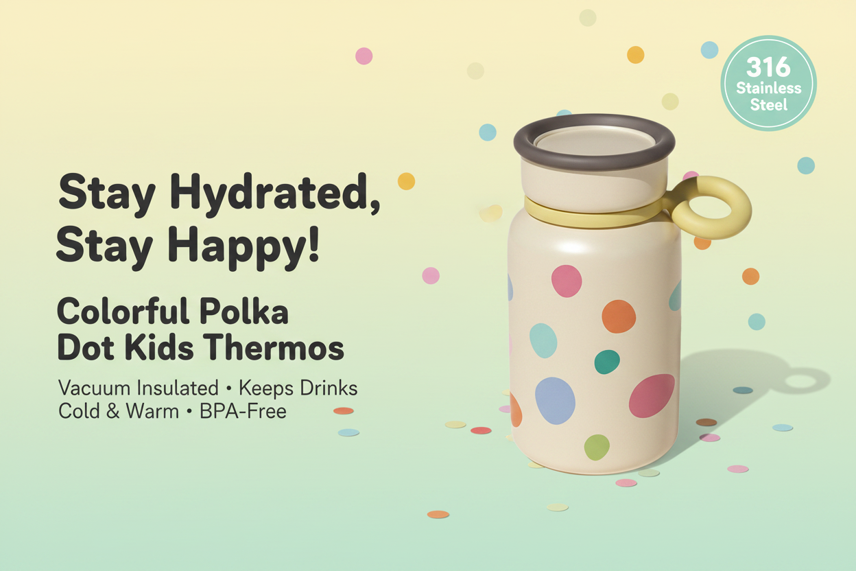 Polka Dot Kids Thermos - Hero Banner