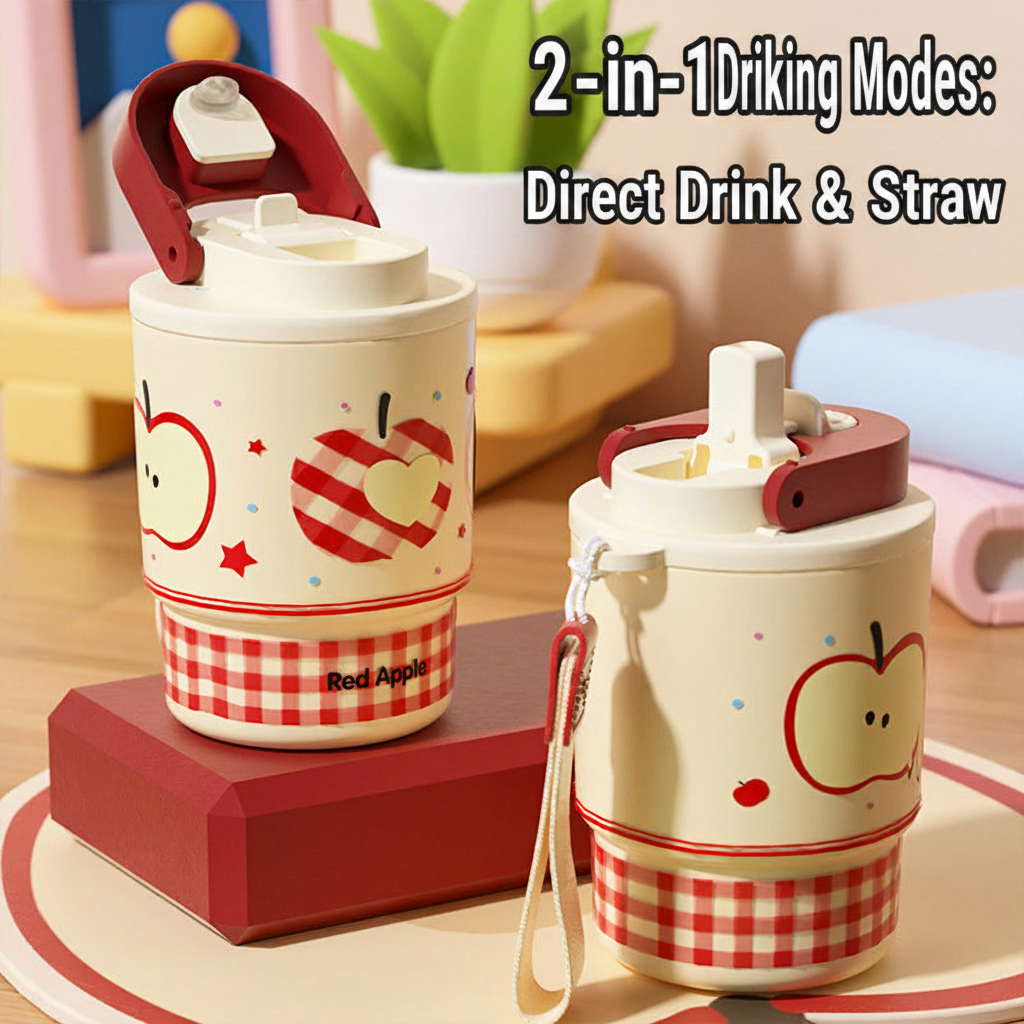 Red Apple Kids Water Bottle - English Version